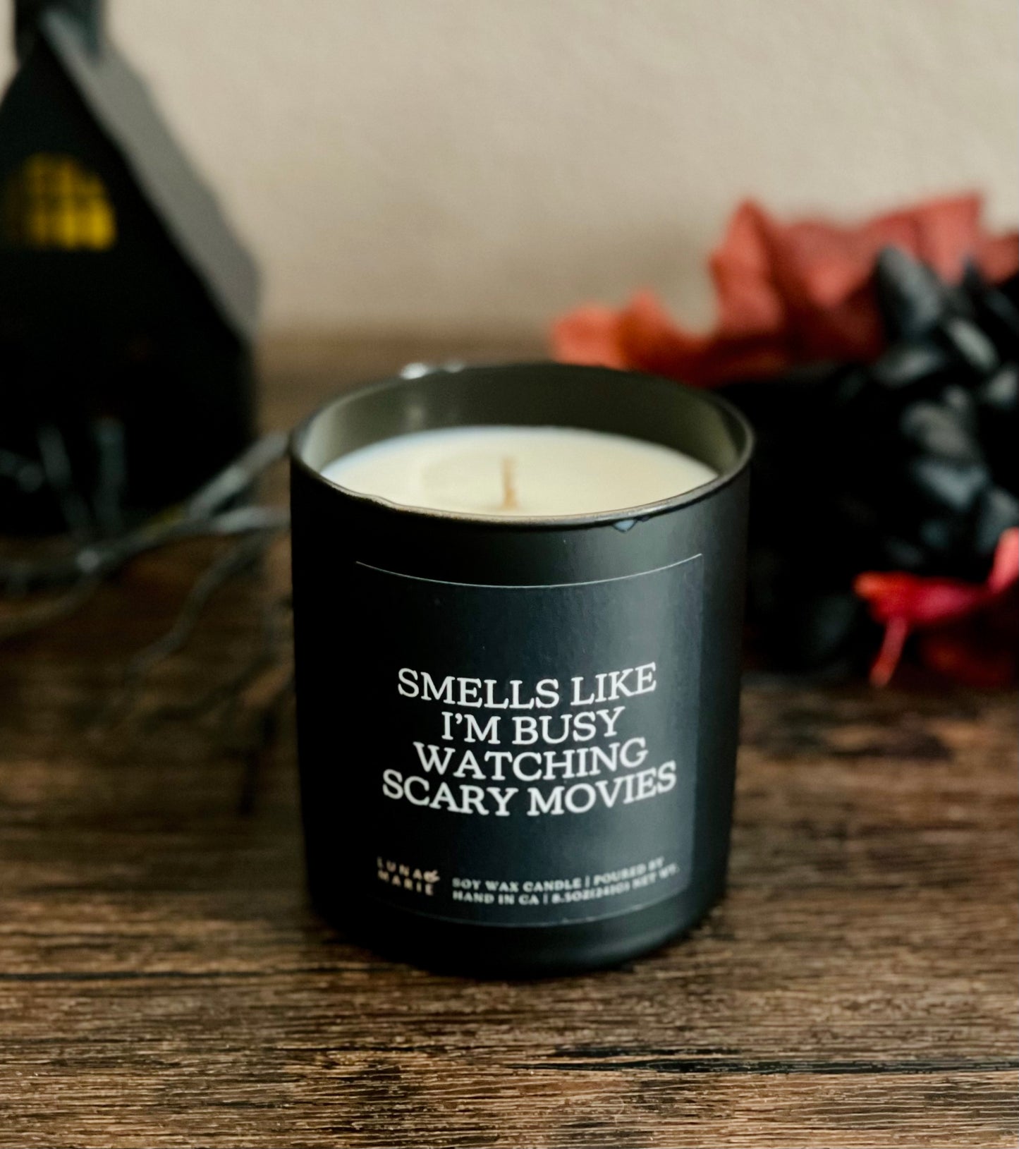 Smells Like I'm Busy Watching Scary Movies Candle