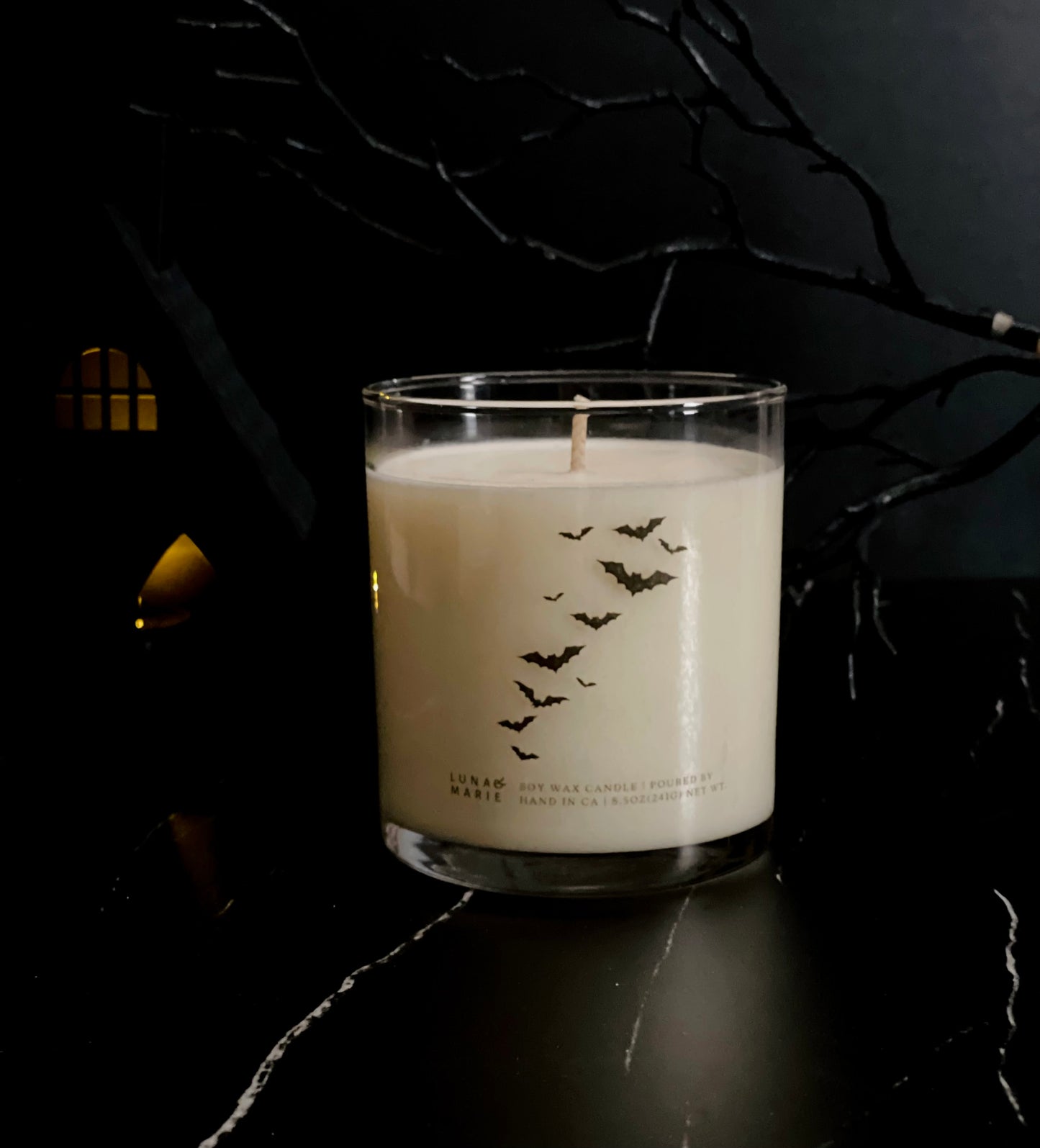 Halloween Bat Candle (Pumpkin Chai)