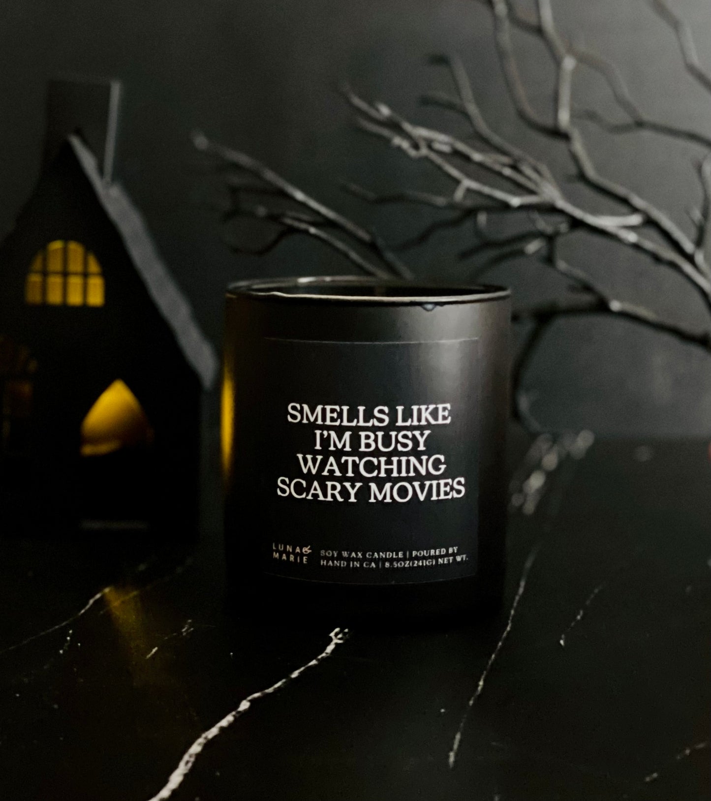 Smells Like I'm Busy Watching Scary Movies Candle