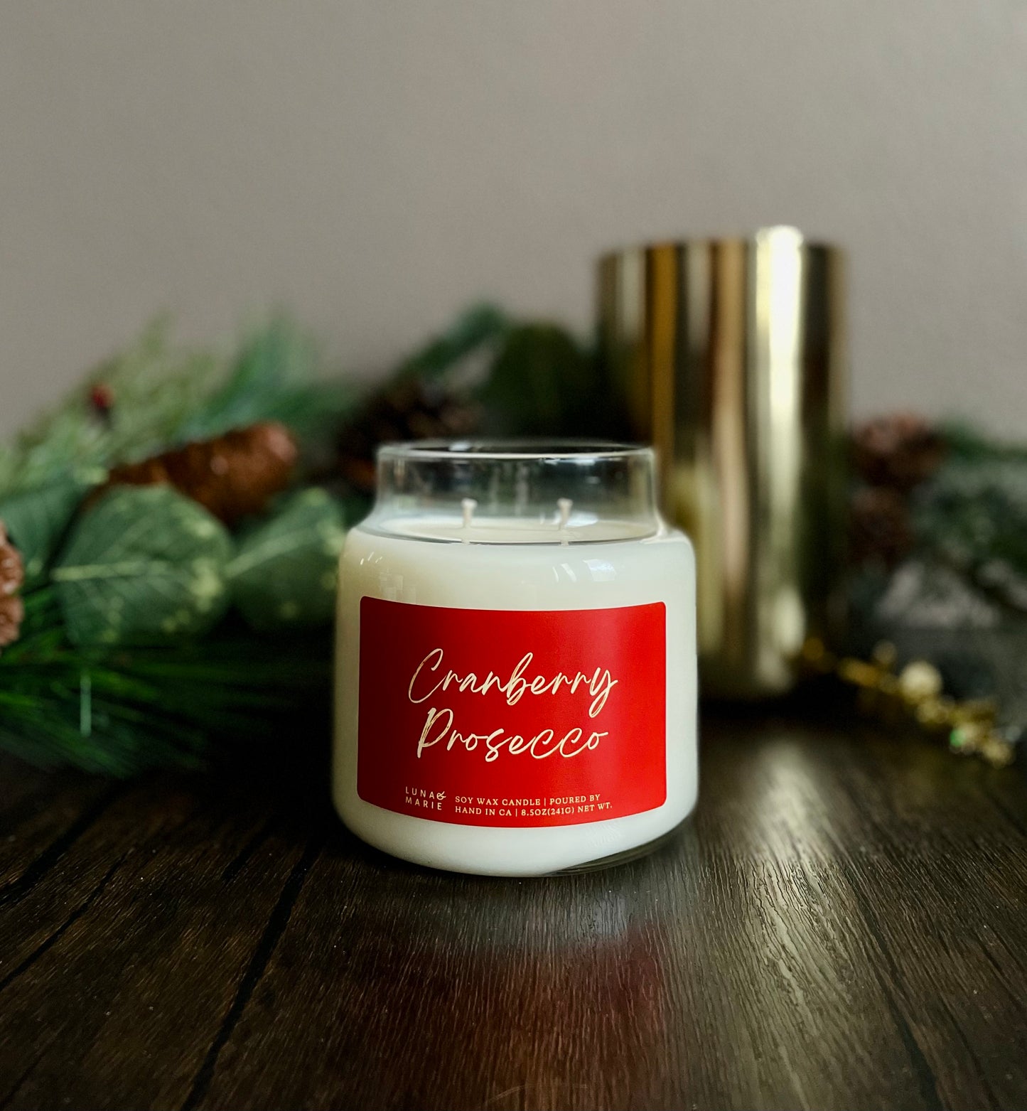 Cranberry Prosecco (Double-Wick Apothecary)